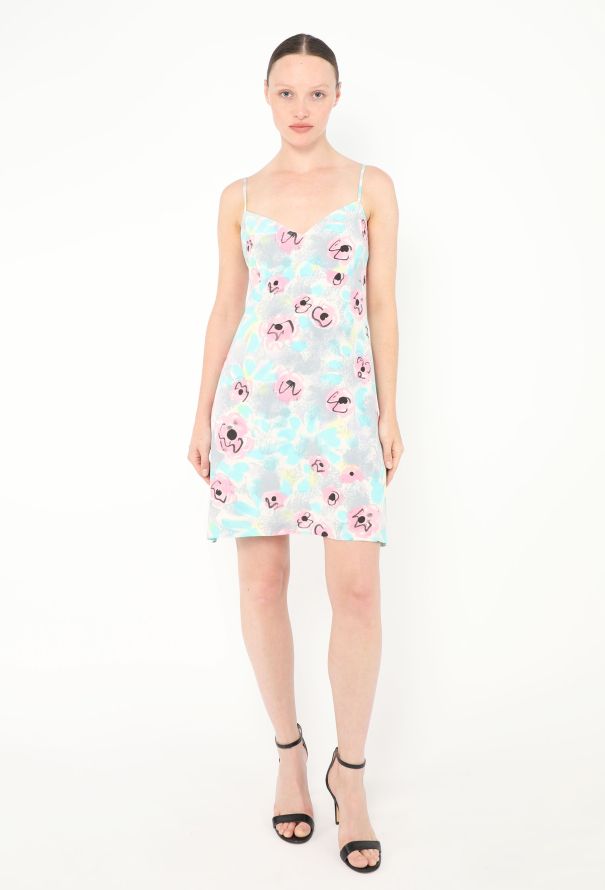 Chanel RARE S/S 1997 Aquarel Silk Slip Dress - 1