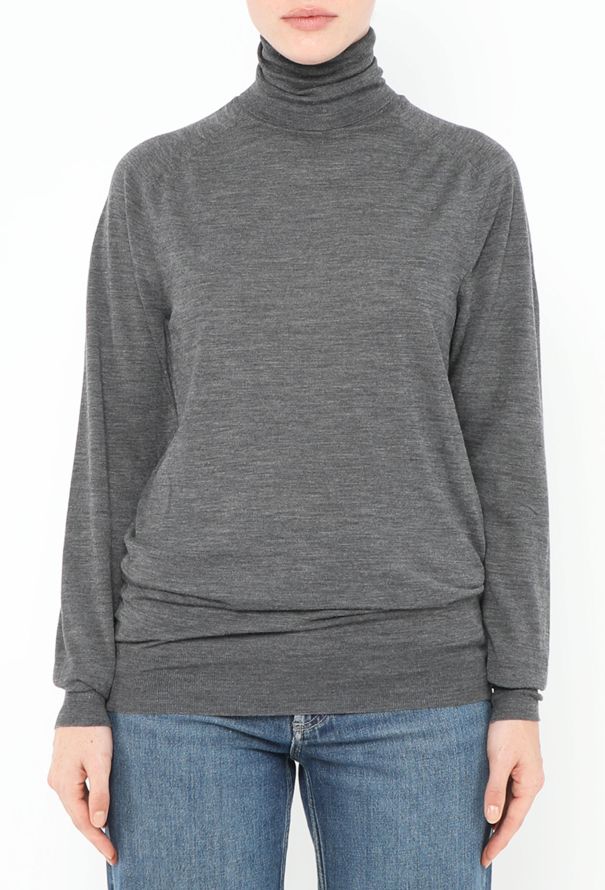 Céline Perforated Turtleneck Sweater - 1