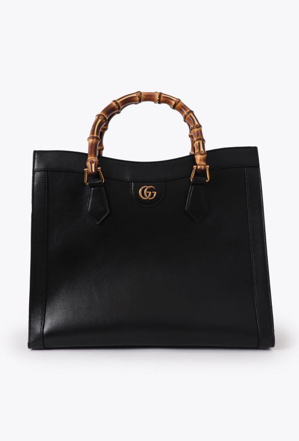 Gucci Black Diana Bamboo Tote bag - 1