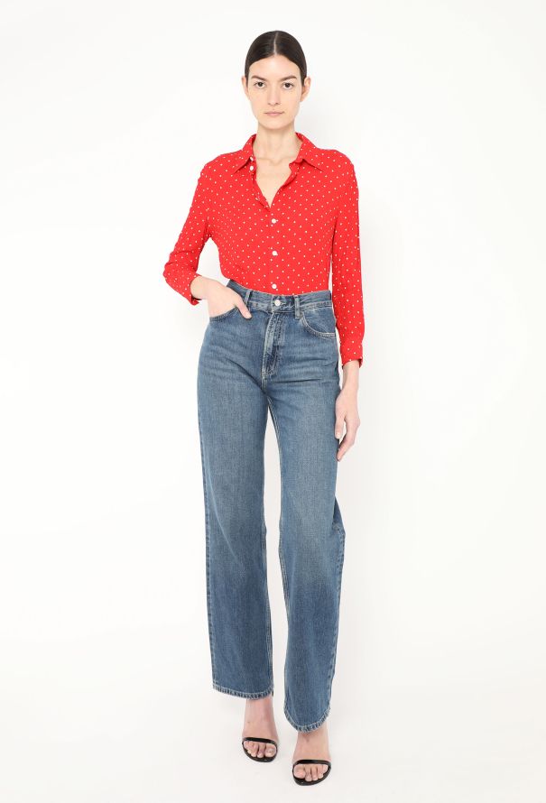 Céline 2019 Dotted Crêpe Blouse - 1