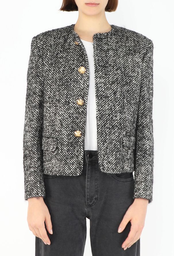 Céline F/W 2021 Mouline Tweed Chasseur Jacket - 5