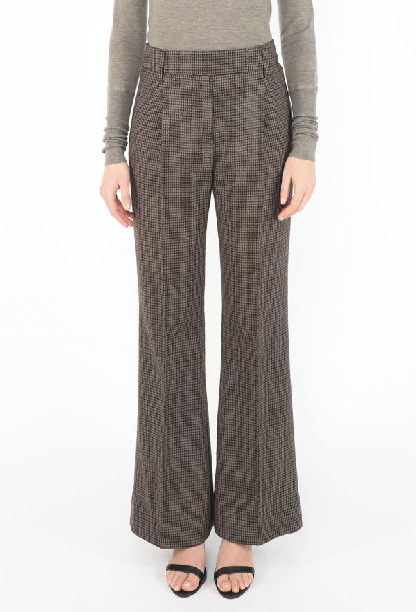 Prada Flared Houndstooth Trousers - 2