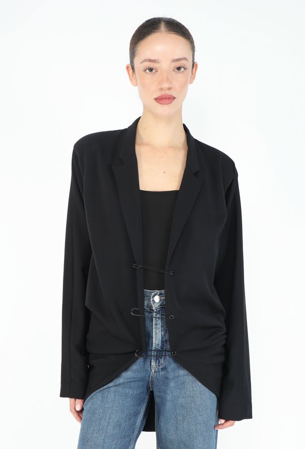 Yohji Yamamoto Late '80s Safety Pin Cutaway Blazer - 1