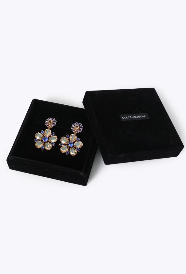 Dolce & Gabbana Crystal Daisy Clip-On Earrings - 2