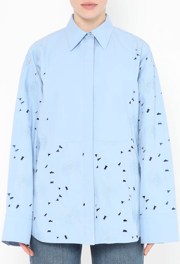 Valentino Broderie Anglaise Poplin Shirt - 1