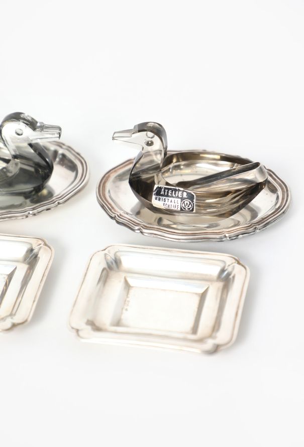 Vintage Objects & Decor Crystal Sugar Serving Set, 1950s - 5