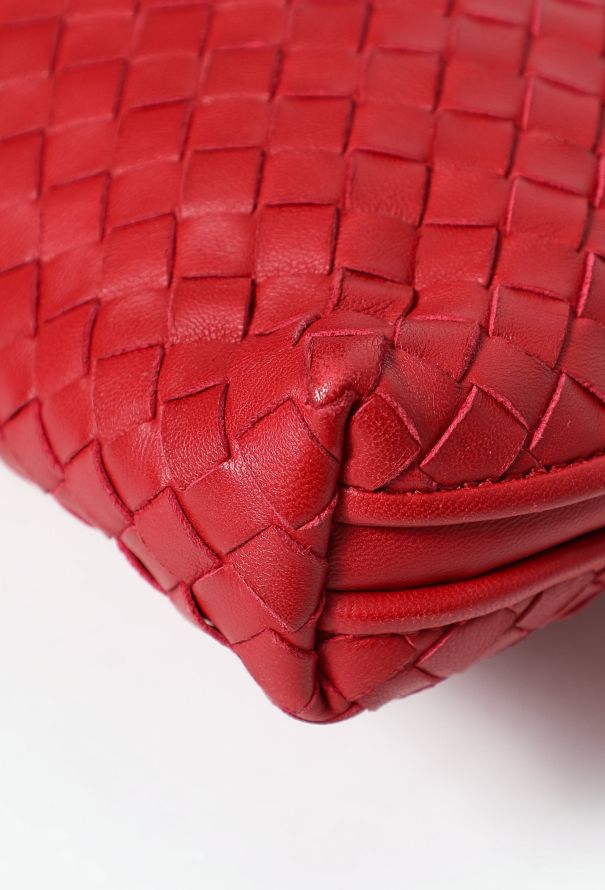 Bottega Veneta Red Intrecciato Nodini Crossbody Bag - 10 Bottega Veneta Red Intrecciato Nodini Crossbody Bag - 10