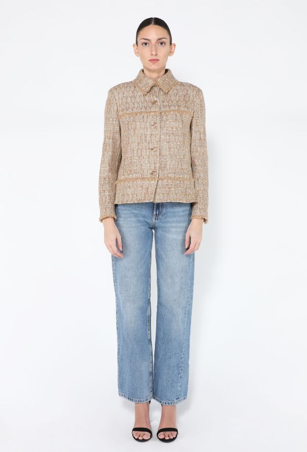 Chanel S/S 2005 Tweed Frayed Jacket - 3