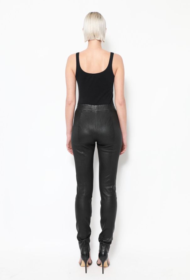 The Row Lambskin 'Moto' Leggings - 3
