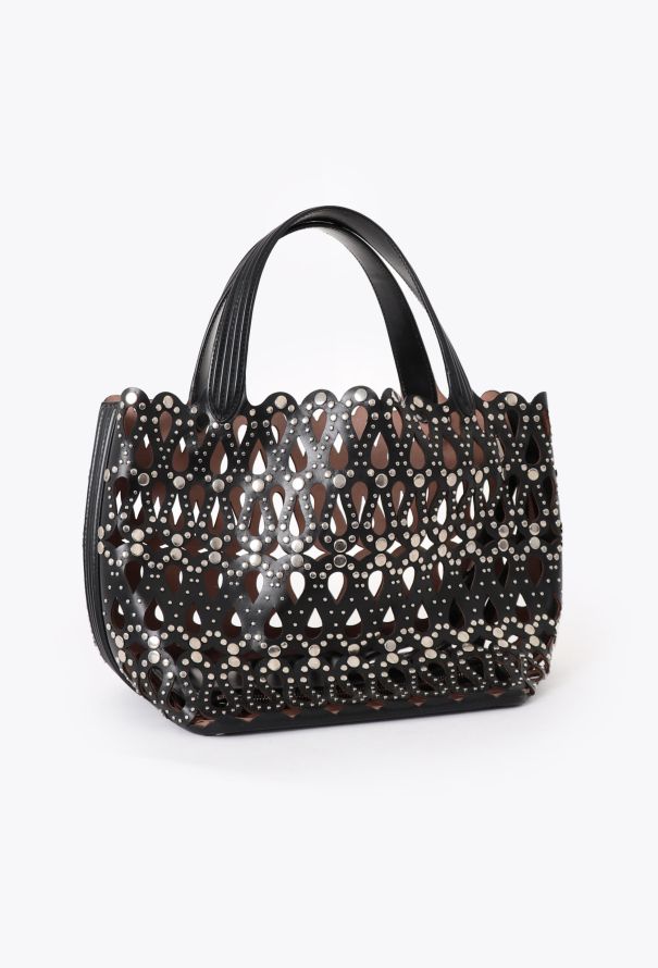 Alaïa Studded Laser-Cut Medium Tote Bag - 2