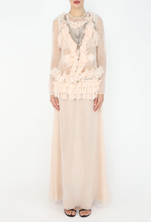 Givenchy S/S 2011 Chiffon Décolleté Zip Gown - 5
