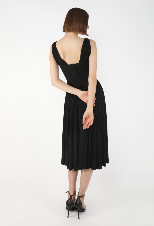 Madame Grès Couture Pleated Silk Dress, 1950s - 6
