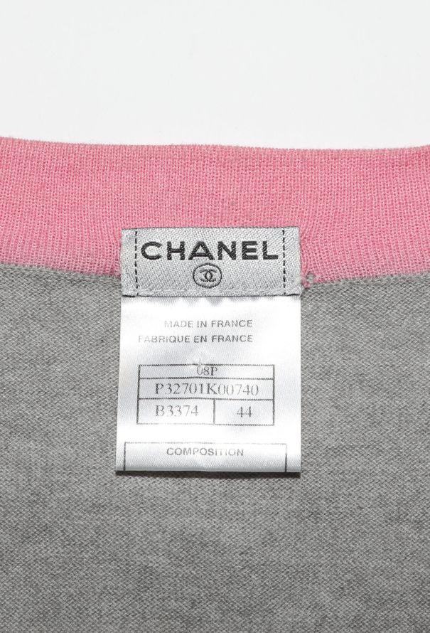 Chanel Cashmere Bicolor Cardigan - 5
