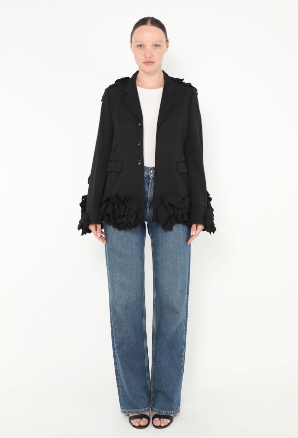 Comme des Garçons F/W 2000 Embroidered Ruffled Blazer - 5 Comme des Garçons F/W 2000 Embroidered Ruffled Blazer - 5