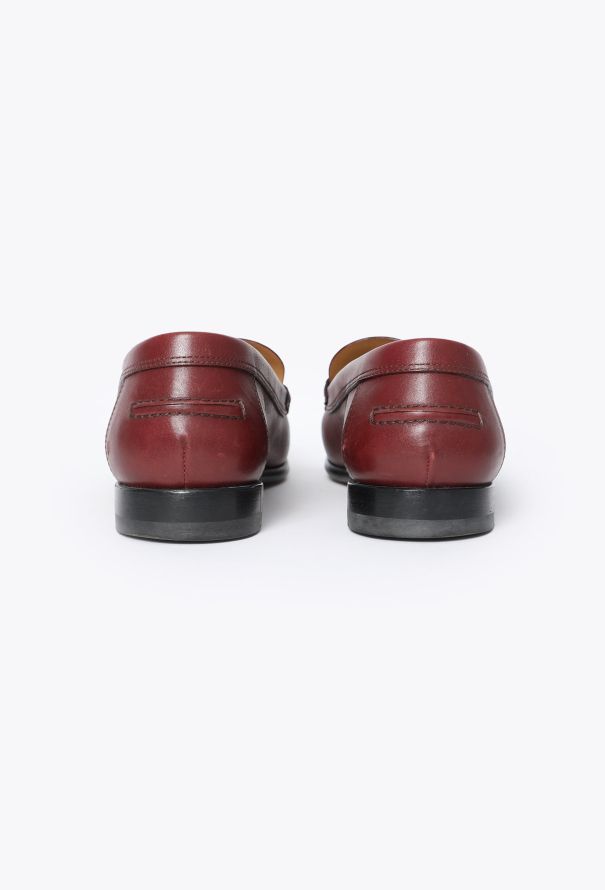 Hermès Burgundy Kennedy Loafers - 4
