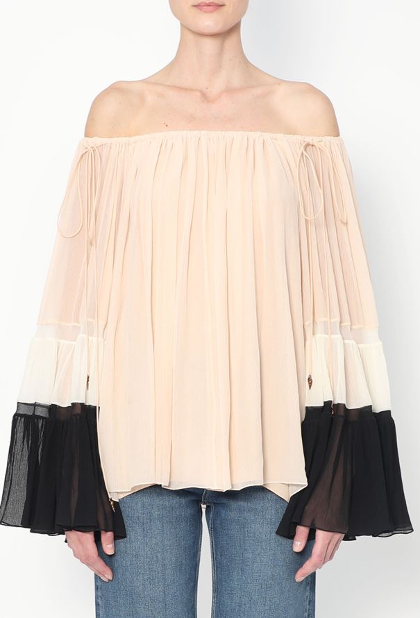 Chloé Resort 2017 Tiered Chiffon Blouse - 1