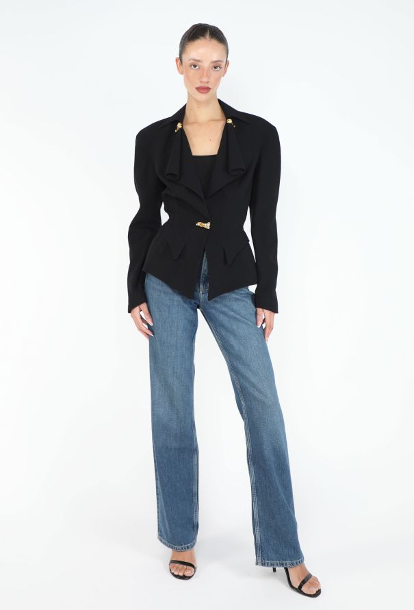 Thierry Mugler RARE F/W 1993 Sculpted Draped Blazer - 4