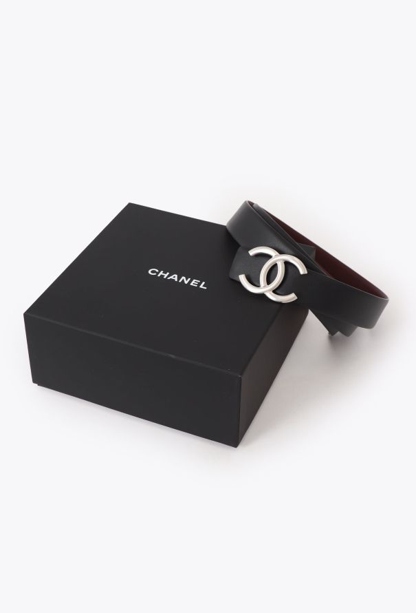 Chanel 2022 Reversible Calfskin 'CC' Belt - 3
