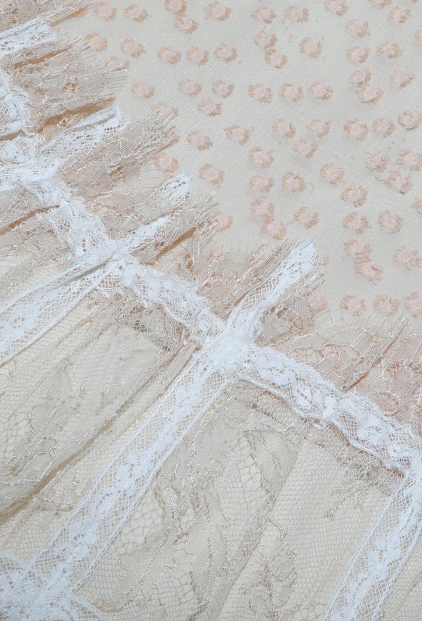 Rodarte Ruffled Lace Halter Dress - 6