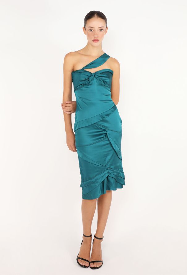 Gucci Ruffled Silk Charmeuse Dress, 2005 - 4