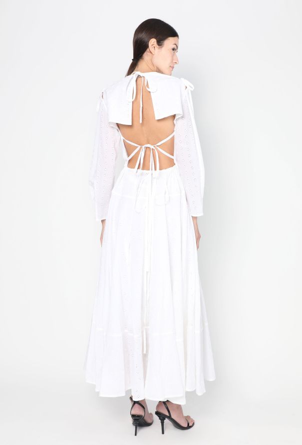 Calvin Klein Open-Back Cotton Eyelet Dress - 2