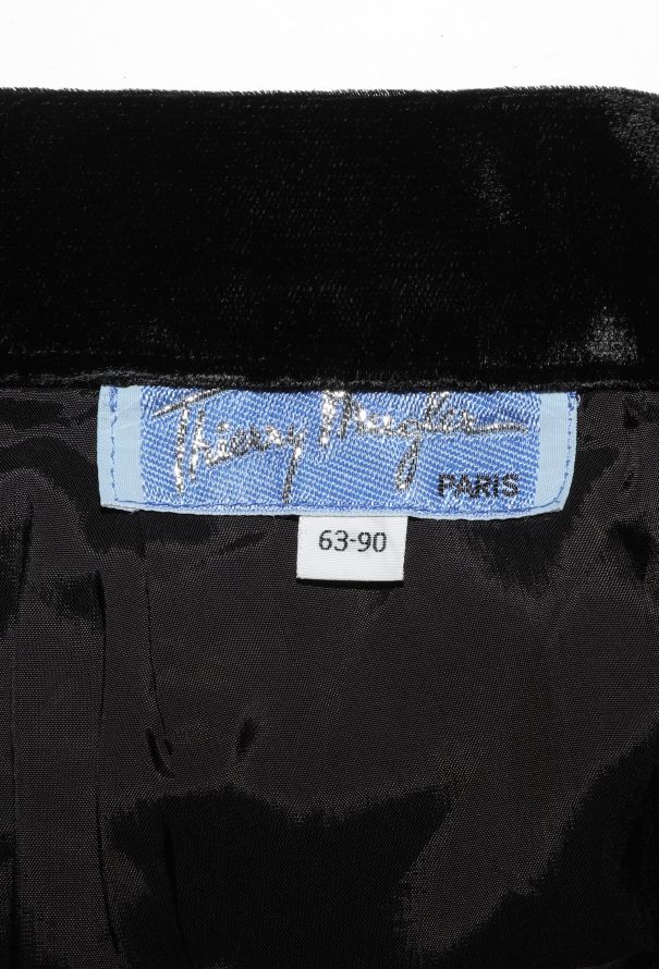 Thierry Mugler '80s Velvet Pleated Skirt - 5