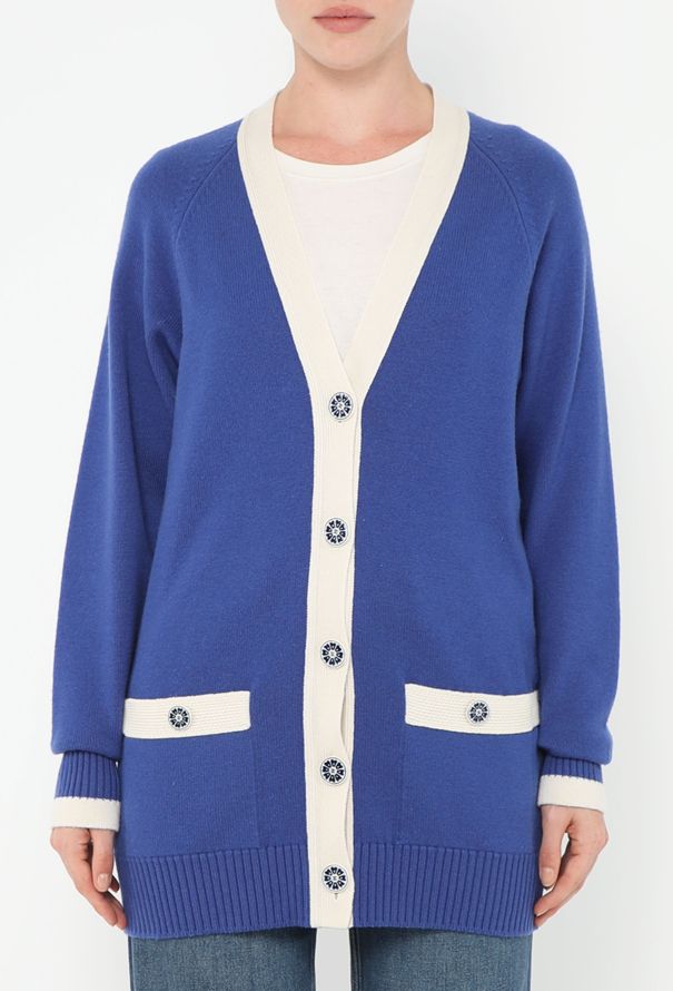 Chanel 2016 Belted Cashmere 'CC' Cardigan - 1