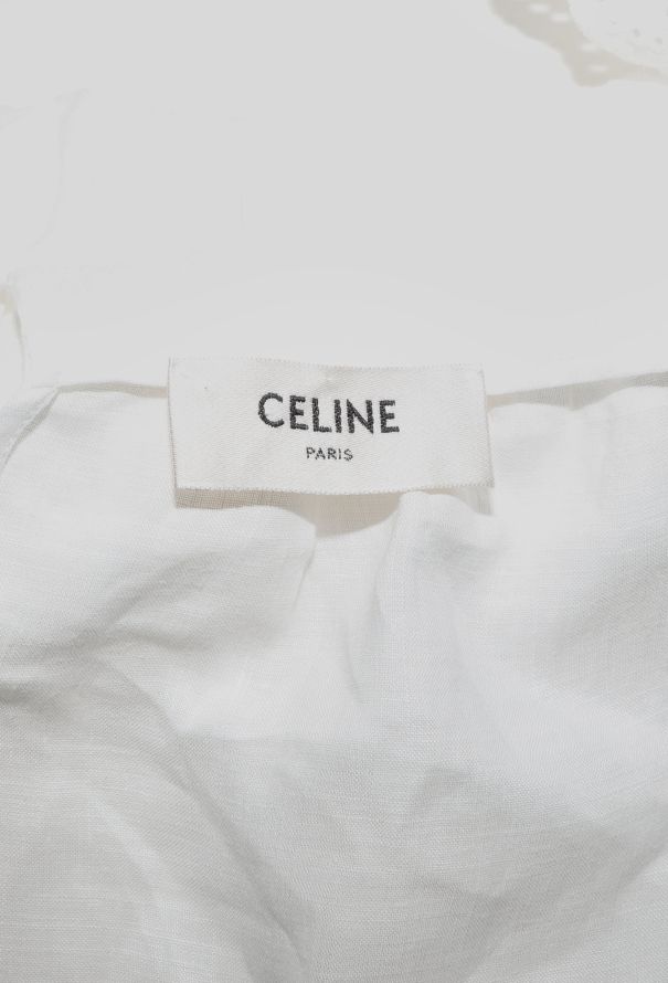 Céline S/S 2020 Ruffled Linen Blouse - 6 Céline S/S 2020 Ruffled Linen Blouse - 6