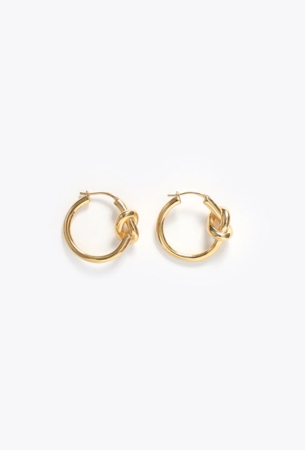 Céline Brass Knot Hoop Earrings - 1