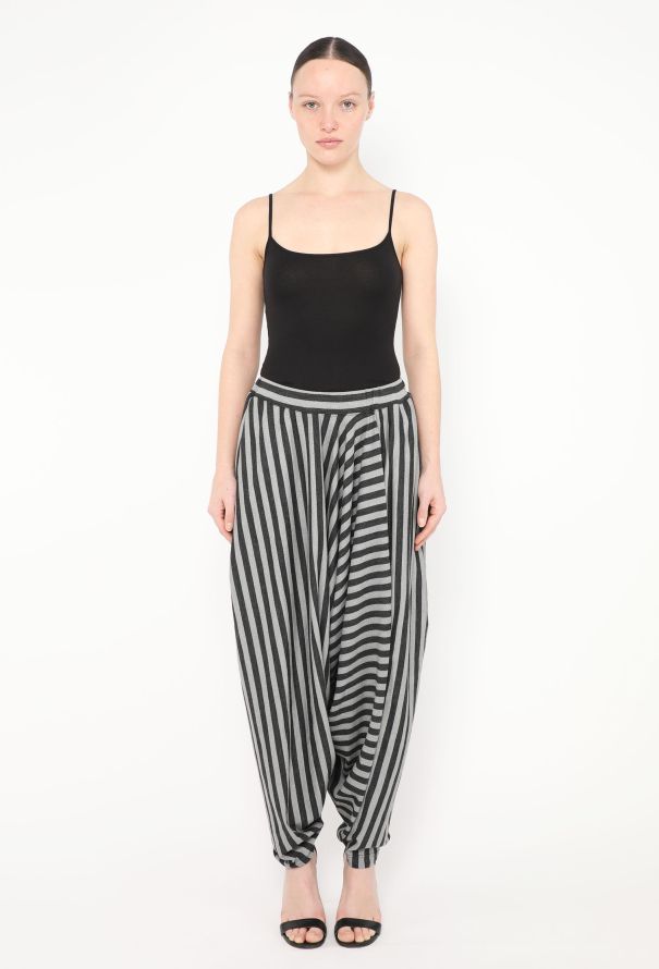 Issey Miyake 2019 Striped Draped Harem Pants - 3 Issey Miyake 2019 Striped Draped Harem Pants - 3