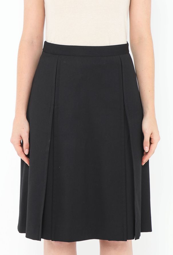 Céline Classic Pleated Twill Skirt - 2