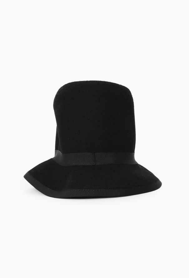 F/W 2022 Felted Grosgrain Hat - Comme des Garçons F/W 2022 Felted Grosgrain Hat - Comme des Garçons