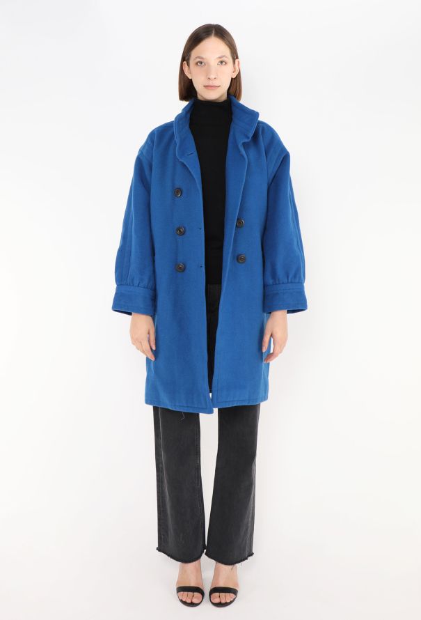 Saint Laurent 1985 Felted Cocoon Coat - 2