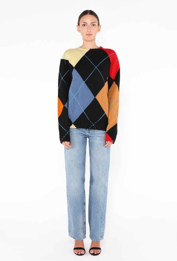 Loewe S/S 2024 Argyle Cashmere Sweater - 3