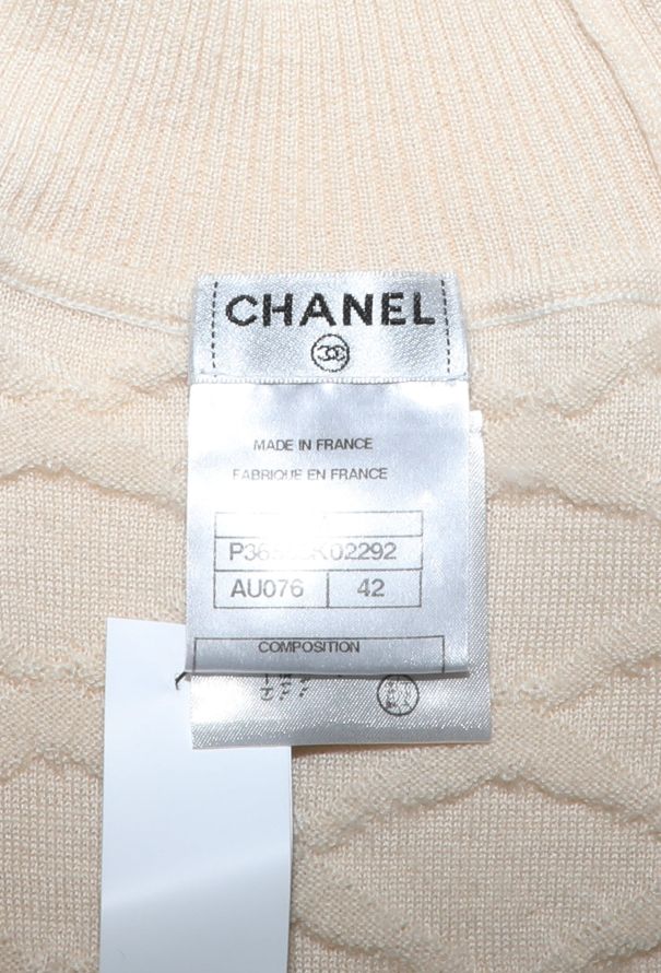 Chanel Cashmere Lattice Knit Turtleneck - 6