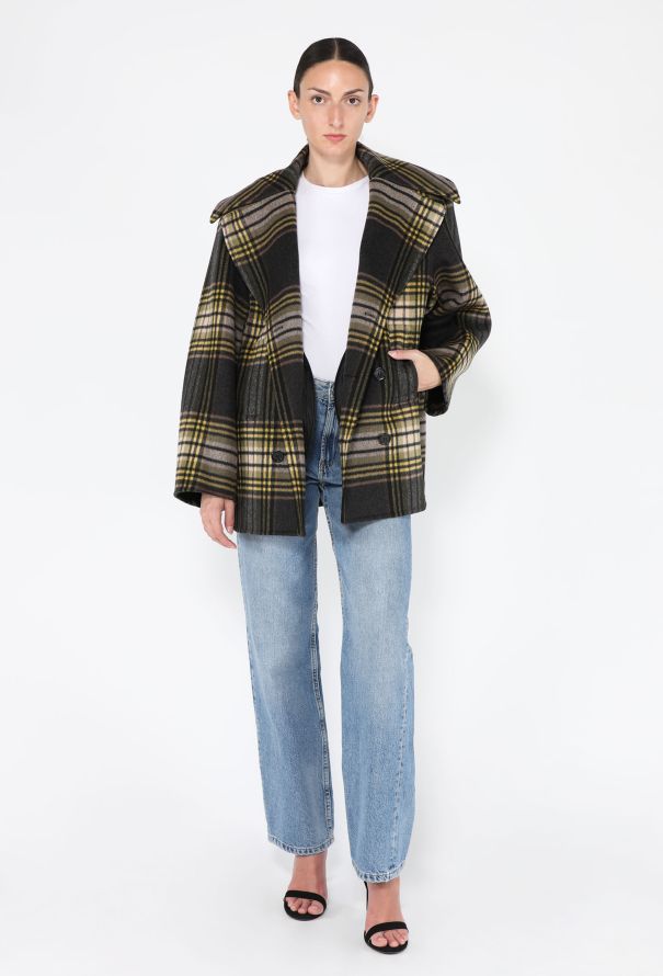 Saint Laurent Tartan-Check Double Breasted Coat, 2025 - 4