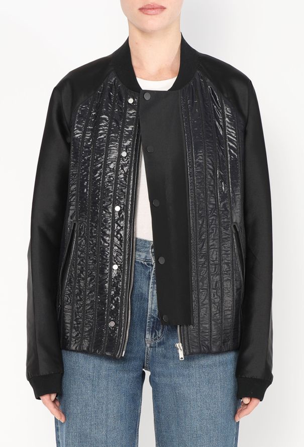 Balenciaga Patent Ribbed Bomber Jacket - 4 Balenciaga Patent Ribbed Bomber Jacket - 4