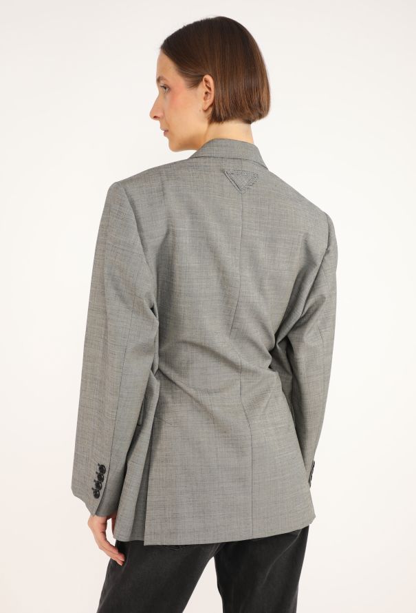 Prada Double-Breasted Drawstring Blazer, 2024 - 2