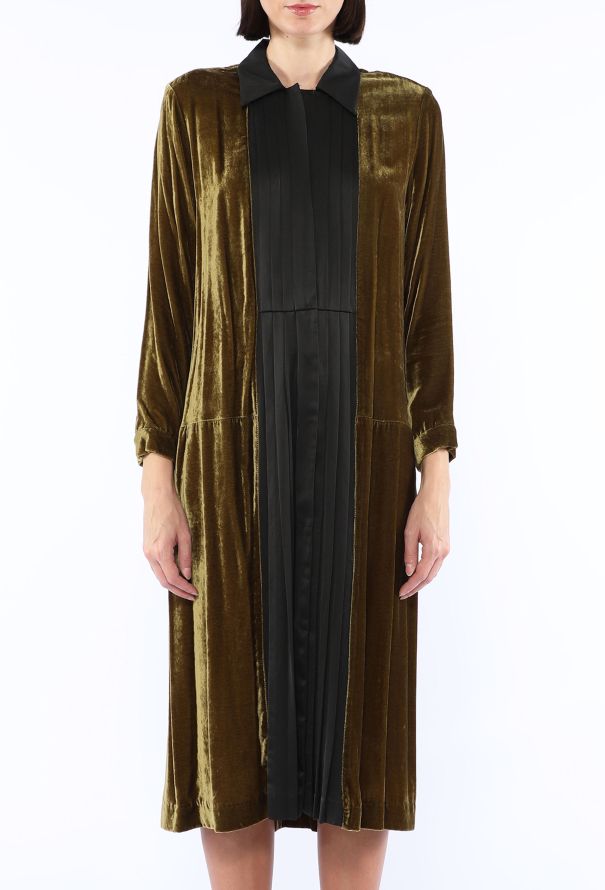 Dries Van Noten Velvet Pleated Dress, 2020 - 3