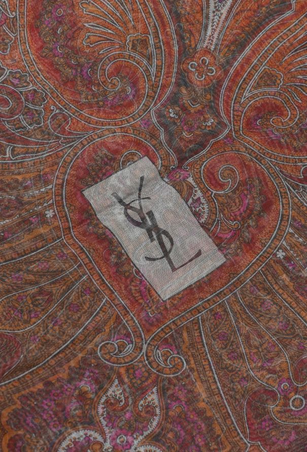 Saint Laurent Late '70s Paisley Silk Scarf - 4