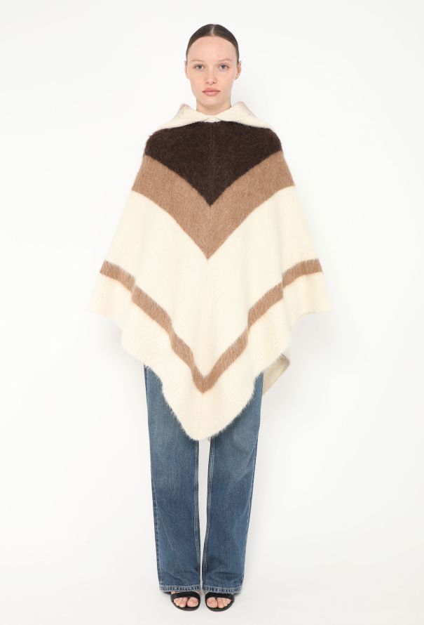 Céline F/W 2019 Alpaca Hooded Poncho - 1