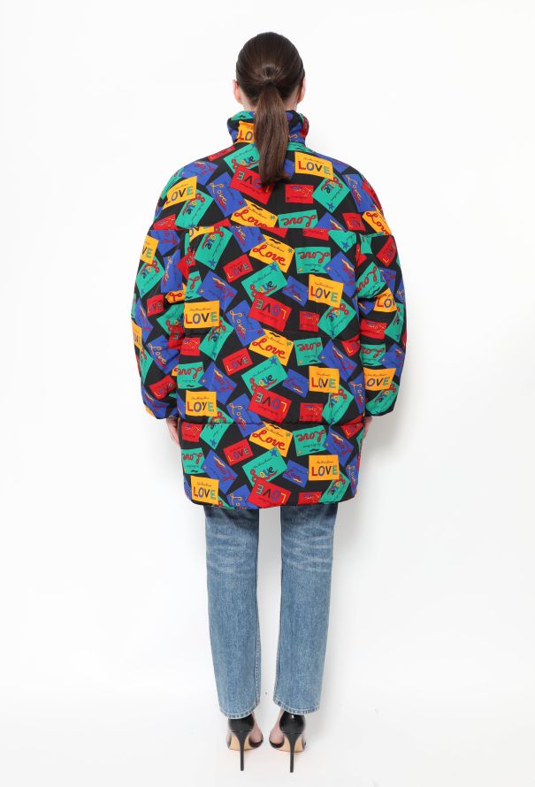Saint Laurent '90s Reversible Love Card Puffer Coat - 4