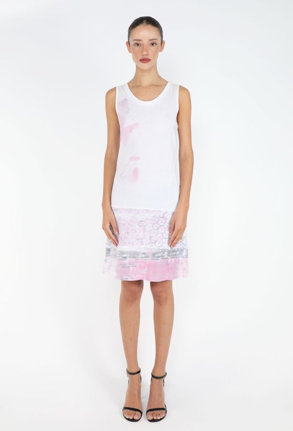 Helmut Lang Rare S/S 1999 Overlay Graphic Dress - 3