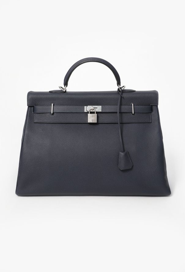 Hermès Bleu Nuit Togo Kelly Retourné 50 - 2