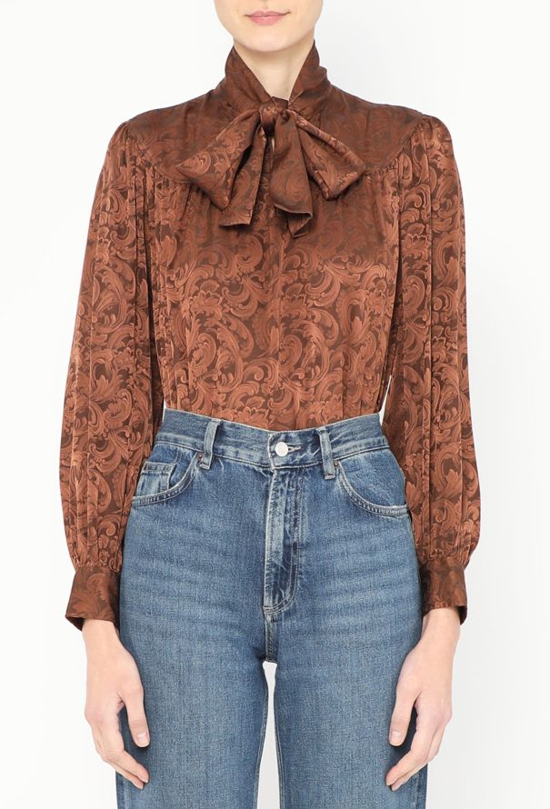 Saint Laurent F/W 1981 Paisley Lavallière Blouse - 1