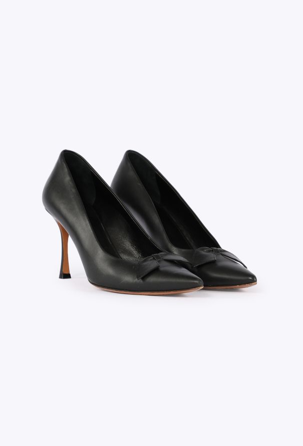 The Row Lana Bow Leather Pumps, 2023 - 3