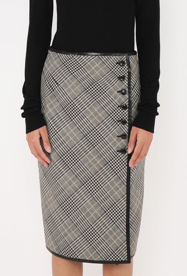 Saint Laurent F/W 2020 Plaid Wrap Skirt - 3
