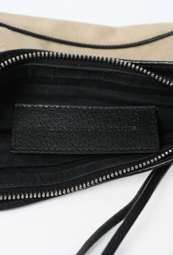 Balenciaga Early 2000s Canvas Motorcycle City Clutch - 12