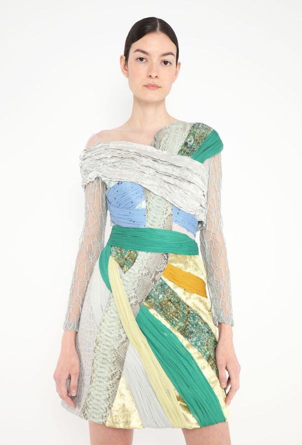 Rodarte F/W 2009 One-Shoulder Patchwork Dress - 4