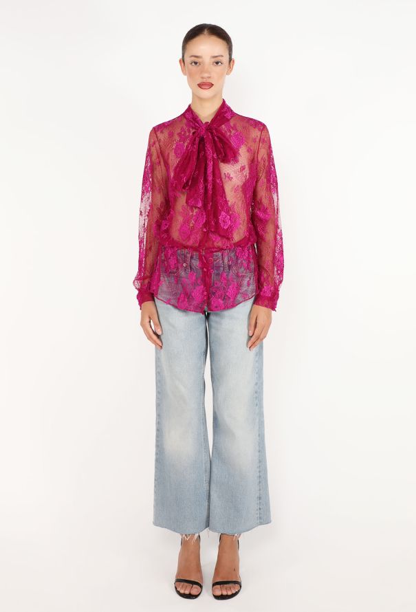Balenciaga Chantilly Lavallière Blouse, Pre-Fall 2017 - 4